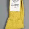 Nishiguchi Kutsushita Silk Cotton Socks Beer Yellow 2 Nishiguchi Kutsushita Silk Cotton Socks Beer Yellow