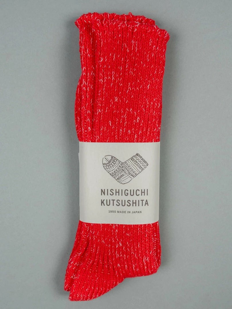 Nishiguchi Kutsushita Hemp Cotton Ribbed Socks Autumn Leaves 3 Nishiguchi Kutsushita Hemp Cotton Ribbed Socks Autumn Leaves