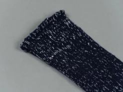 Nishiguchi Kutsushita Hemp Cotton Ribbed Socks Midnight