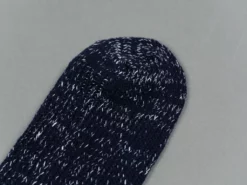 Nishiguchi Kutsushita Hemp Cotton Ribbed Socks Midnight