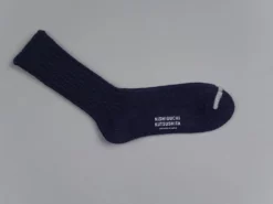 Nishiguchi Kutsushita Wool Ribbed Socks Navy