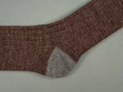 Nishiguchi Kutsushita Recycled Cotton Ribbed Socks Brown 18 Nishiguchi Kutsushita Recycled Cotton Ribbed Socks Brown