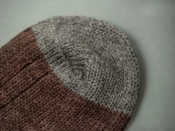 Nishiguchi Kutsushita Recycled Cotton Ribbed Socks Brown 25 Nishiguchi Kutsushita Recycled Cotton Ribbed Socks Brown