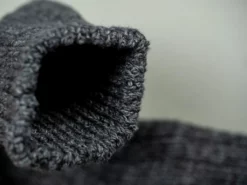 Nishiguchi Kutsushita Recycled Cotton Ribbed Socks Charcoal 23 Nishiguchi Kutsushita Recycled Cotton Ribbed Socks Charcoal