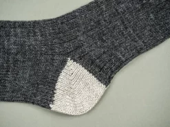 Nishiguchi Kutsushita Recycled Cotton Ribbed Socks Charcoal 16 Nishiguchi Kutsushita Recycled Cotton Ribbed Socks Charcoal