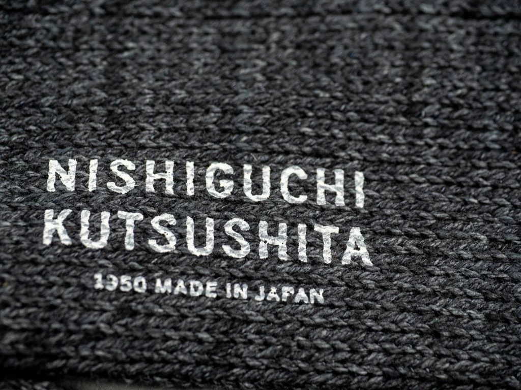 Nishiguchi Kutsushita Recycled Cotton Ribbed Socks Charcoal 9 Nishiguchi Kutsushita Recycled Cotton Ribbed Socks Charcoal
