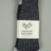 Nishiguchi Kutsushita Recycled Cotton Ribbed Socks Charcoal