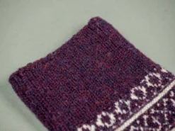 Nishiguchi Kutsushita Wool Jacquard Socks Good Purple