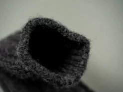 Nishiguchi Kutsushita Wool Ribbed Socks Charcoal