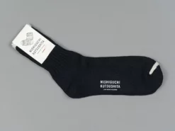 Nishiguchi Kutsushita Silk Cotton Socks Black