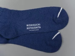 Nishiguchi Kutsushita Silk Cotton Socks Deep Blue 13 Nishiguchi Kutsushita Silk Cotton Socks Deep Blue