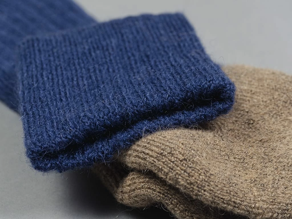 Nishiguchi Kutsushita Mohair Wool Pile Socks Navy 8 Nishiguchi Kutsushita Mohair Wool Pile Socks Navy