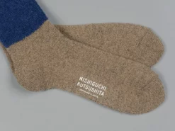 Nishiguchi Kutsushita Mohair Wool Pile Socks Navy 13 Nishiguchi Kutsushita Mohair Wool Pile Socks Navy