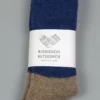 Nishiguchi Kutsushita Mohair Wool Pile Socks Navy