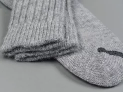 Nishiguchi Kutsushita Wool Ribbed Socks Light Grey