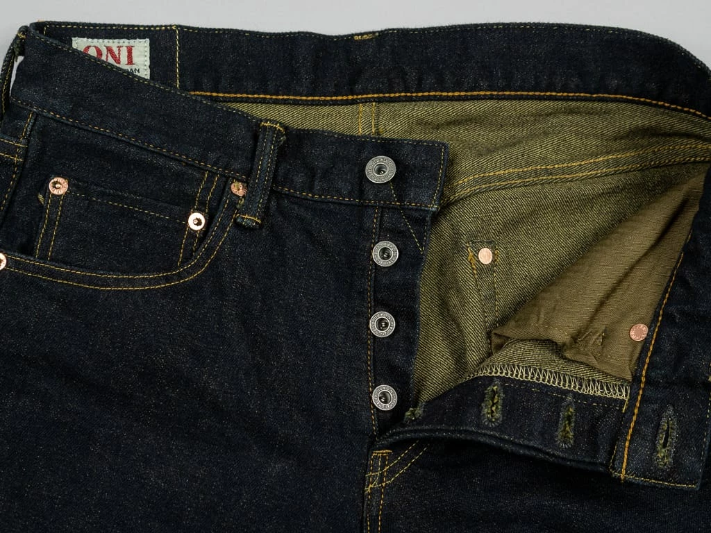 ONI Denim 122S-GROL "Greyish-Olive Overdye" 15oz Stretch Relax Tapered Jeans NEW ARRIVALS 15 ONI Denim 122S-GROL "Greyish-Olive Overdye" 15oz Stretch Relax Tapered Jeans NEW ARRIVALS
