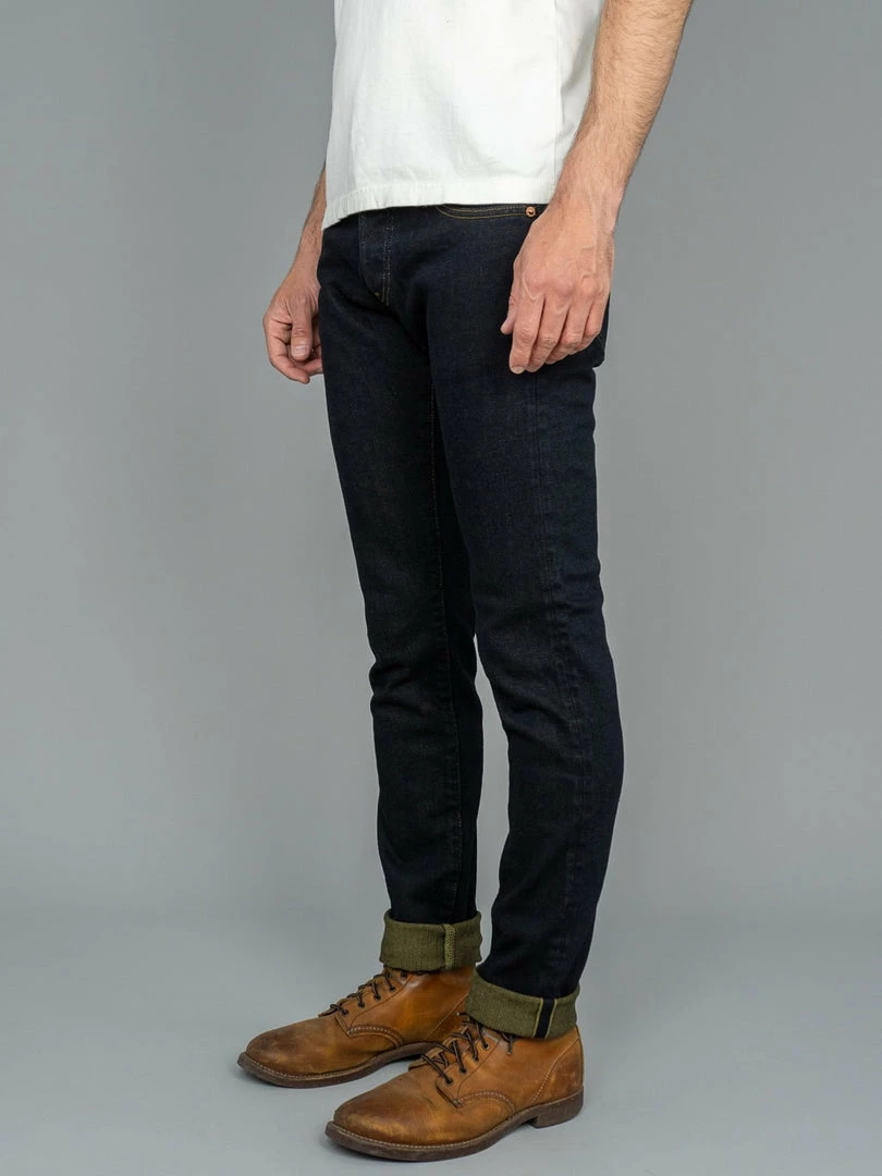 ONI Denim 122S-GROL "Greyish-Olive Overdye" 15oz Stretch Relax Tapered Jeans NEW ARRIVALS 5 ONI Denim 122S-GROL "Greyish-Olive Overdye" 15oz Stretch Relax Tapered Jeans NEW ARRIVALS