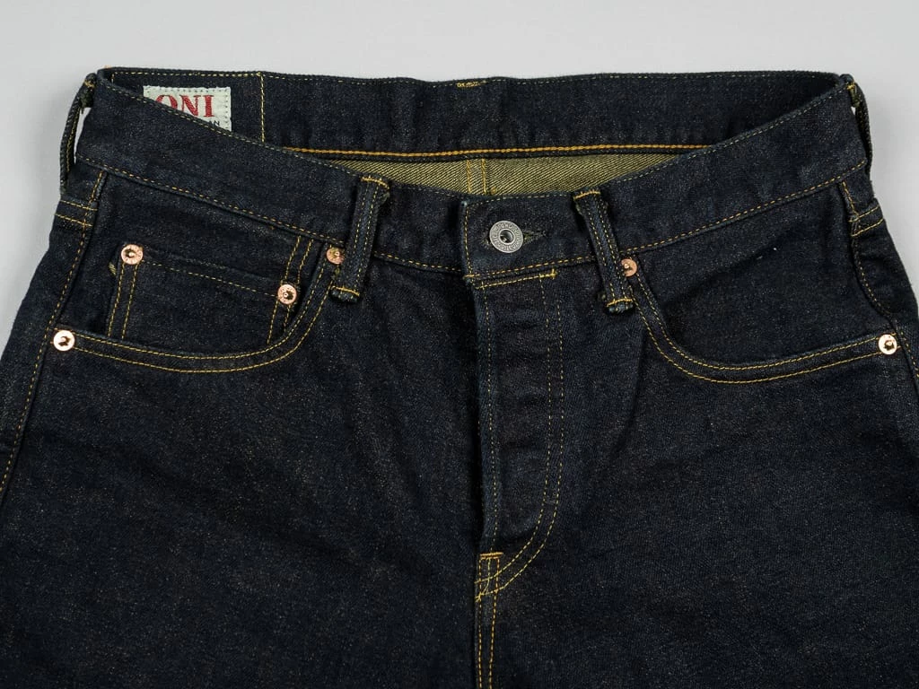 ONI Denim 122S-GROL "Greyish-Olive Overdye" 15oz Stretch Relax Tapered Jeans NEW ARRIVALS 13 ONI Denim 122S-GROL "Greyish-Olive Overdye" 15oz Stretch Relax Tapered Jeans NEW ARRIVALS