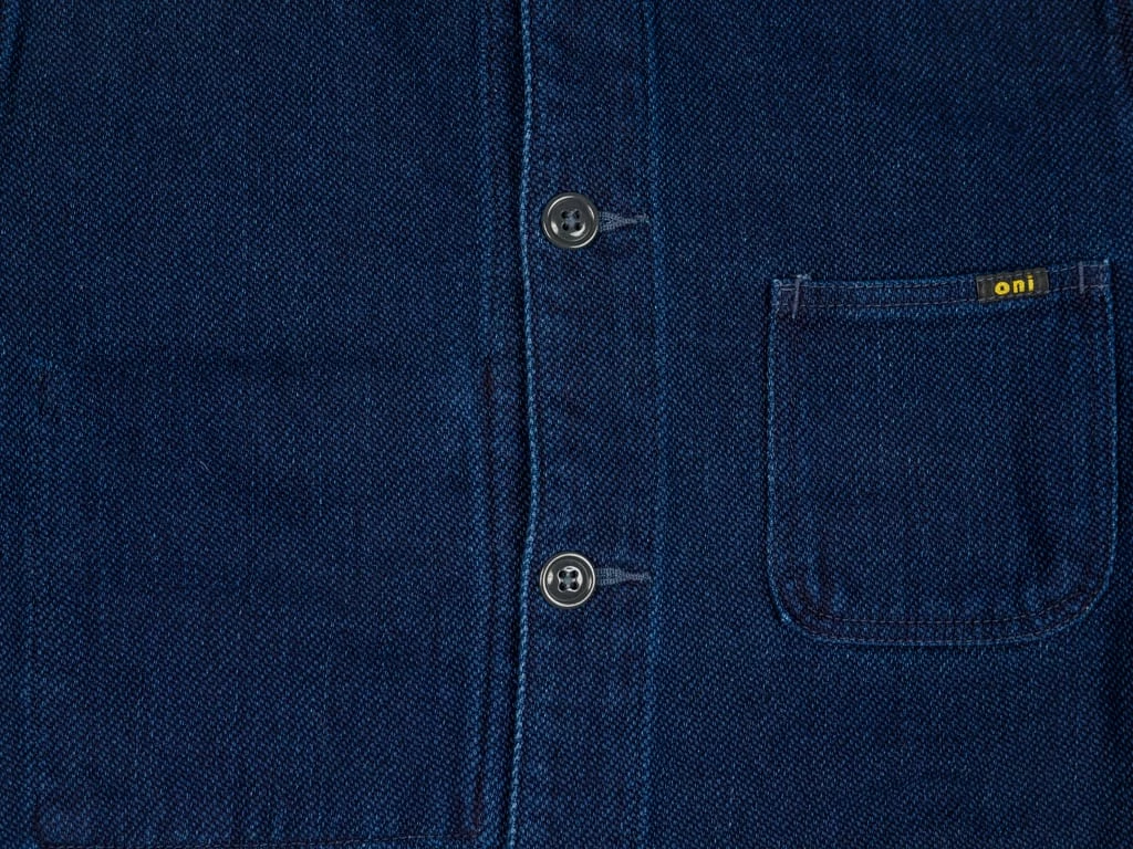ONI Denim 03501-WIDD Indigo Dobby Twill Coverall Jacket Biowash 16 ONI Denim 03501-WIDD Indigo Dobby Twill Coverall Jacket Biowash