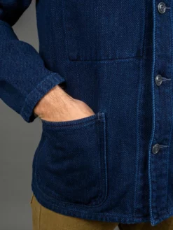 ONI Denim 03501-WIDD Indigo Dobby Twill Coverall Jacket Biowash 34 ONI Denim 03501-WIDD Indigo Dobby Twill Coverall Jacket Biowash