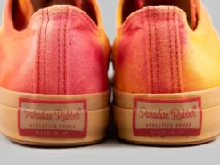 NEW ARRIVALS Pras Shellcap Low "Mura" Uneven Hand Dyed Sneakers Orange/Gum 29 NEW ARRIVALS Pras Shellcap Low