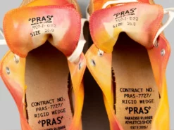 NEW ARRIVALS Pras Shellcap Low "Mura" Uneven Hand Dyed Sneakers Orange/Gum 27 NEW ARRIVALS Pras Shellcap Low