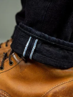 Pure Blue Japan XX-18oz-019 "Indigo X Black" 18oz Relaxed Tapered Jeans 41 Pure Blue Japan XX-18oz-019