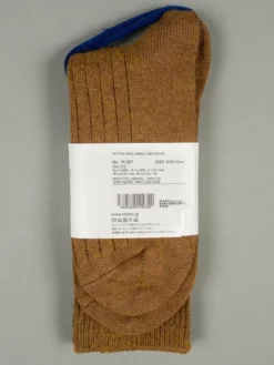 ROTOTO Cotton Wool Ribbed Crew Socks O.D.