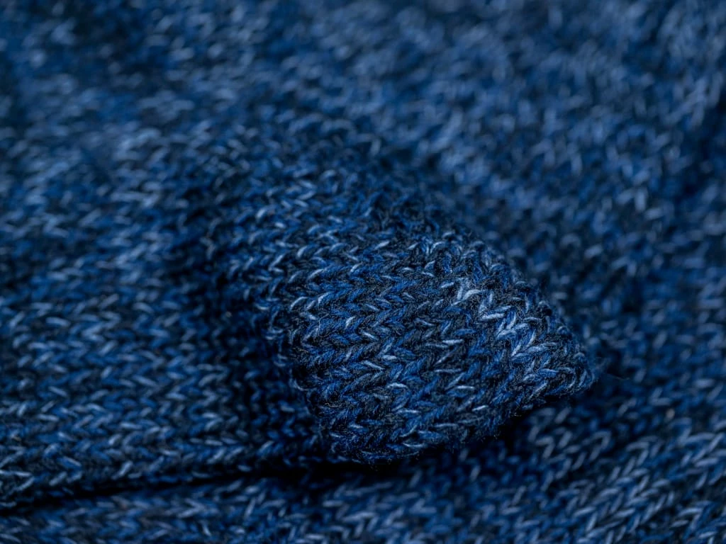 ROTOTO Denim Tone Crew Socks Dark 9 ROTOTO Denim Tone Crew Socks Dark