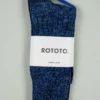 ROTOTO Denim Tone Crew Socks Dark