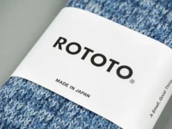 ROTOTO Denim Tone Crew Socks Ice