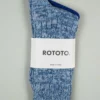 ROTOTO Denim Tone Crew Socks Ice 2 ROTOTO Denim Tone Crew Socks Ice