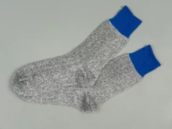 ROTOTO Double Face Crew Socks "Silk & Cotton" Blue/Grey 12 ROTOTO Double Face Crew Socks