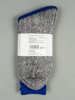 ROTOTO Double Face Crew Socks "Silk & Cotton" Blue/Grey