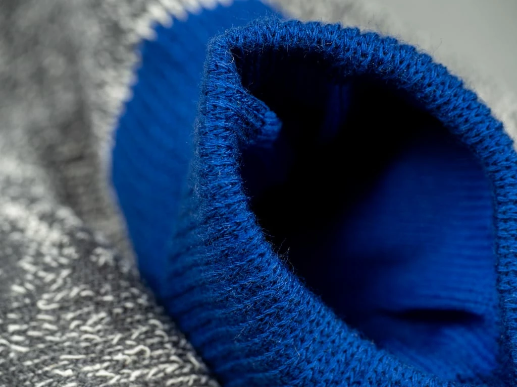 ROTOTO Double Face Crew Socks "Silk & Cotton" Blue/Grey 10 ROTOTO Double Face Crew Socks "Silk & Cotton" Blue/Grey