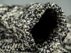 ROTOTO Low Gauge Slub Crew Socks Black