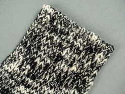 ROTOTO Low Gauge Slub Crew Socks Black