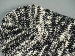 ROTOTO Low Gauge Slub Crew Socks Black