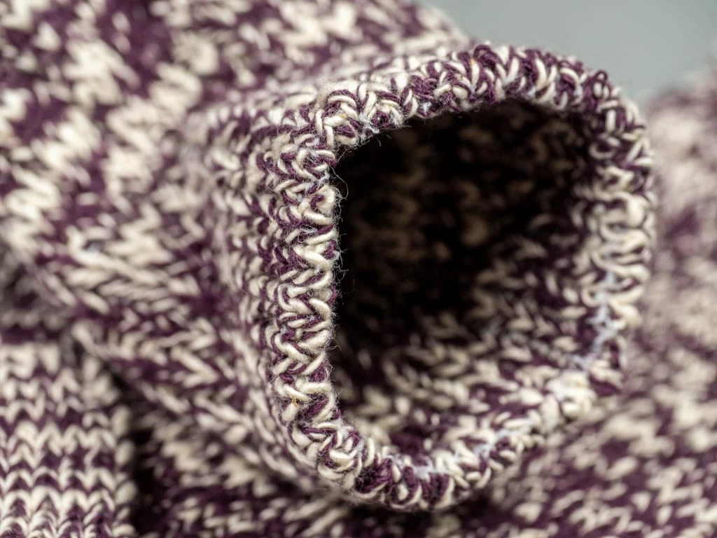 ROTOTO Low Gauge Slub Crew Socks Burgundy 10 ROTOTO Low Gauge Slub Crew Socks Burgundy