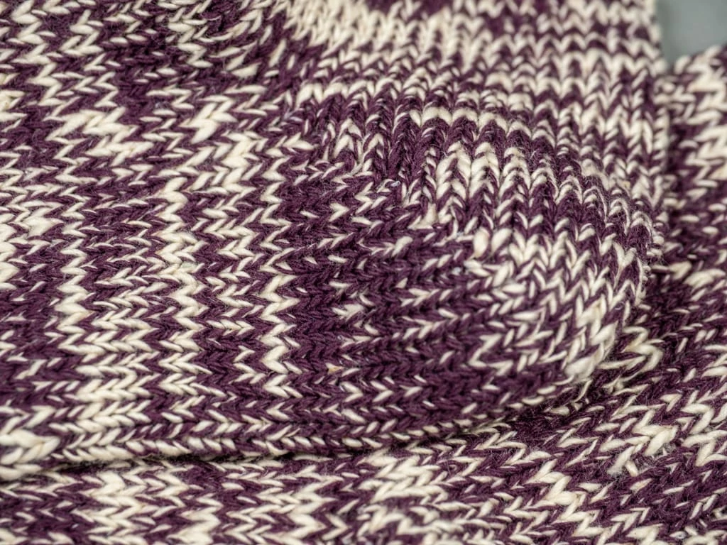 ROTOTO Low Gauge Slub Crew Socks Burgundy 9 ROTOTO Low Gauge Slub Crew Socks Burgundy