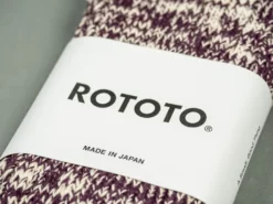 ROTOTO Low Gauge Slub Crew Socks Burgundy 13 ROTOTO Low Gauge Slub Crew Socks Burgundy