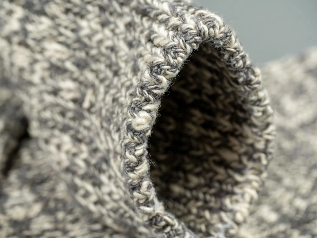 ROTOTO Low Gauge Slub Crew Socks Grey 10 ROTOTO Low Gauge Slub Crew Socks Grey