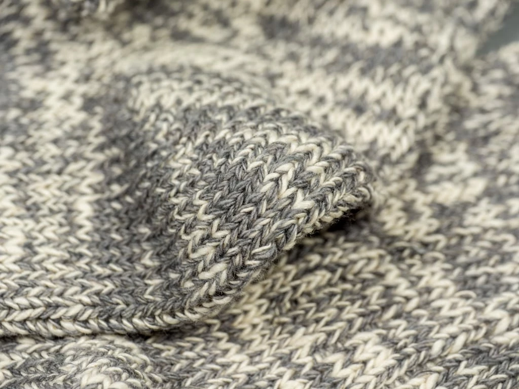 ROTOTO Low Gauge Slub Crew Socks Grey 9 ROTOTO Low Gauge Slub Crew Socks Grey