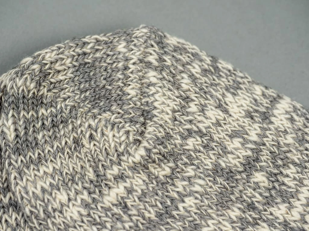 ROTOTO Low Gauge Slub Crew Socks Grey 7 ROTOTO Low Gauge Slub Crew Socks Grey