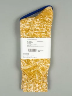 ROTOTO Low Gauge Slub Crew Socks Mustard 11 ROTOTO Low Gauge Slub Crew Socks Mustard