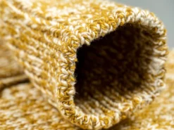 ROTOTO Low Gauge Slub Crew Socks Mustard 17 ROTOTO Low Gauge Slub Crew Socks Mustard