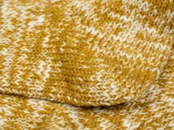 ROTOTO Low Gauge Slub Crew Socks Mustard 16 ROTOTO Low Gauge Slub Crew Socks Mustard