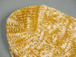 ROTOTO Low Gauge Slub Crew Socks Mustard 14 ROTOTO Low Gauge Slub Crew Socks Mustard