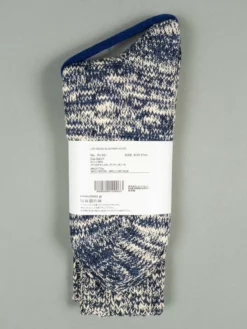 ROTOTO Low Gauge Slub Crew Socks Navy 11 ROTOTO Low Gauge Slub Crew Socks Navy