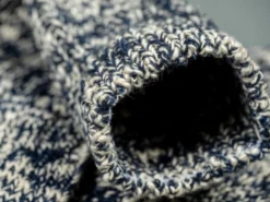 ROTOTO Low Gauge Slub Crew Socks Navy 17 ROTOTO Low Gauge Slub Crew Socks Navy